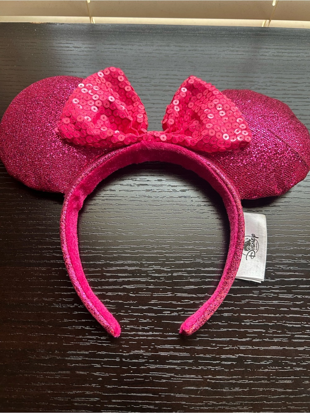 Disney Hot Pink Sequin Minnie Ear Headband